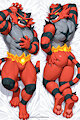 [AI] Incineroar Dakimakura!! by MajorLionhunk