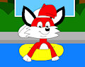Felix the Fox in the Floatie