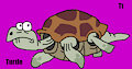Turtle (Oggy and the Cockroaches) in Purple Animal Alphabet 1
