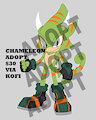 Chameleon and cat adopts by SilentAura