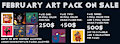 FEBRUARY ART PACKS ON SALE NOW