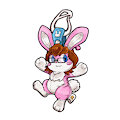 Plush Keychain Claire YCH by Charlie Nax by ClaireTheRabbit