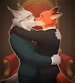 「"Now, Mr. Pawbert, Mr. Nick, you may kiss each other."」 by LingRedCloud
