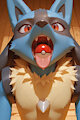 Lucario swallowing pokeballs (AI)