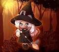 Frost Ifrit Chibi Witch by wolfymewmew