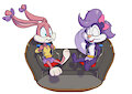 Babs Bunny & Fifi La Fume's Ride Pod Tryout (Commission) by Tho6Who4e2000