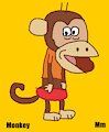 Brown Monkey (Zig and Sharko) in Gold Animal Alphabet 1