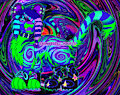 SKUNKBITEZ ADOPTABLE - Spiral Blacklight Tiger