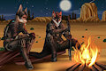 Campfire in the Mojave by Hugima
