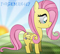 Fluttershy on the hill by ForgeMan417
