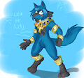 Lucia The Riolu [BlackCatLightning] by MangledTheArcticWolf