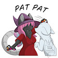 Pat Pat Sticker Commission - Cat Girl by fennekfuchs