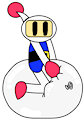 White Bomberman's Bouncy Big Balloon Ride