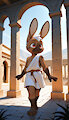 Greco-roman bunny by Minibit