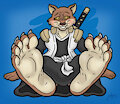 Sajin Komamura's Soles by AngelBlancoArts by AnthroCoilFeetLover