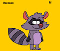 Raccoon (Nature Cat) in Gold Animal Alphabet 1