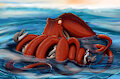 Octopus Tickles Anthro Dolphin by kotya-ra