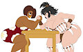 Arm Wrestling Amazons by Luhyzi