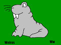 Walrus (Tallyho) in Green Animal Alphabet 1