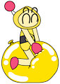 Yellow Bomberman's Bouncy Big Balloon Ride