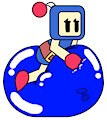 Blue Bomberman's Bouncy Big Balloon Ride