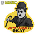 okay antifascist CHARLIE CHAPLIN by CraftyAndyArt