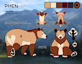 Phen Bear Reference Sheet by PaperWings
