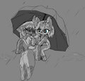 Rain at night by YukiKitsune
