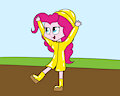 Pinkie Pie plays in mud in her raincoat 1