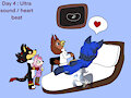 Day 4 : ultra sound or/ heart beat by Pastelsugarhedgie