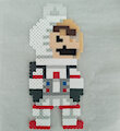 8Bit Astronaunt Mario Perler by ryuuiaryuusei