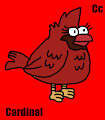 Cardinal (Nature Cat) in Red Animal Alphabet 1