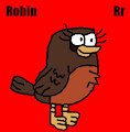 Robin (Nature Cat) in Red Animal Alphabet 1
