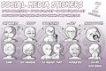 Custom Social Media Sticker Set #1 - 1/3 Batch Slots OPEN by TanukiArts