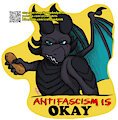Anti Fascism is OKAY Saar Dragon God Of Potatoes by CraftyAndyArt