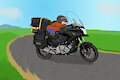 Commission - Loial on a bike by Sylusott