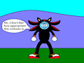 Grouchy Smurf Dressed As Shadow the Hedgehog