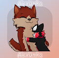 Hug sticker with Lycan West for Nick :3