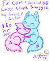 CHIBI SNUGGLE YCH by wolfymewmew