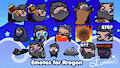Emotes for Rrogon {Commission} by lunalaimoonglow