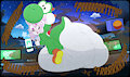 "Yoshi", "Laying Eggs"~ by Tenerius
