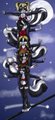 Skunk girl totem