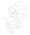 Sonic The Hedgehog for coloring by DarlanSpace