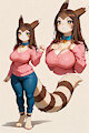 Melanie the Furret by scorpianpp