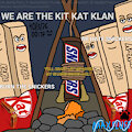 Maxfluff Traced Artwork - Kit Kat Klan VS Snickers by MaxfluffTheCoonFox2002