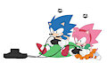 Just Two Hedgehogs Playing Videogames by BlackFlash09