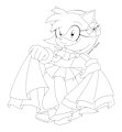 Amy Rose with a big dress for coloring by DarlanSpace