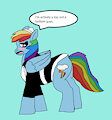 Rainbow Dash in a Maid Outfit by FiretailDragon