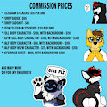 New Commission Prices by TheGoldenRuffle