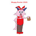 Espeon Bunny Girl's Easter Greetings